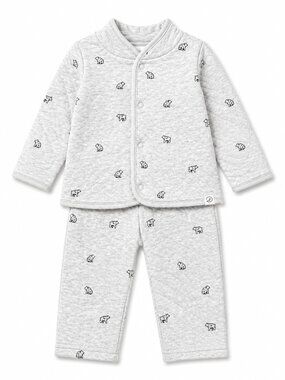 NWT Little Planet Baby Boy 2 Piece Quilted Organic Cotton Set Size 9 Months